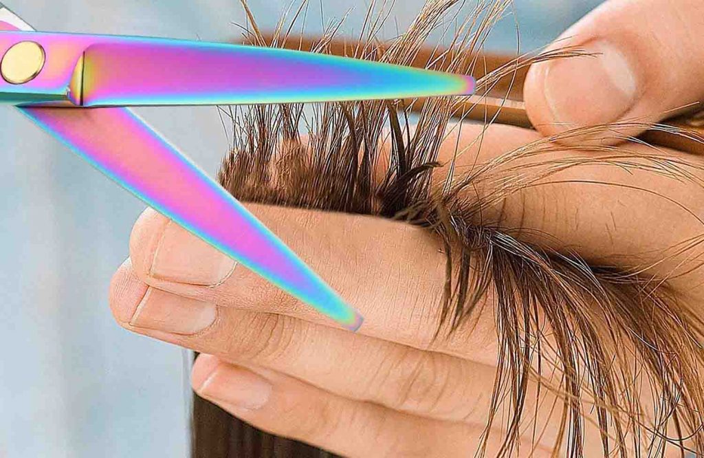 how to sharpen hair scissors