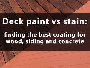 Deck paint vs stain